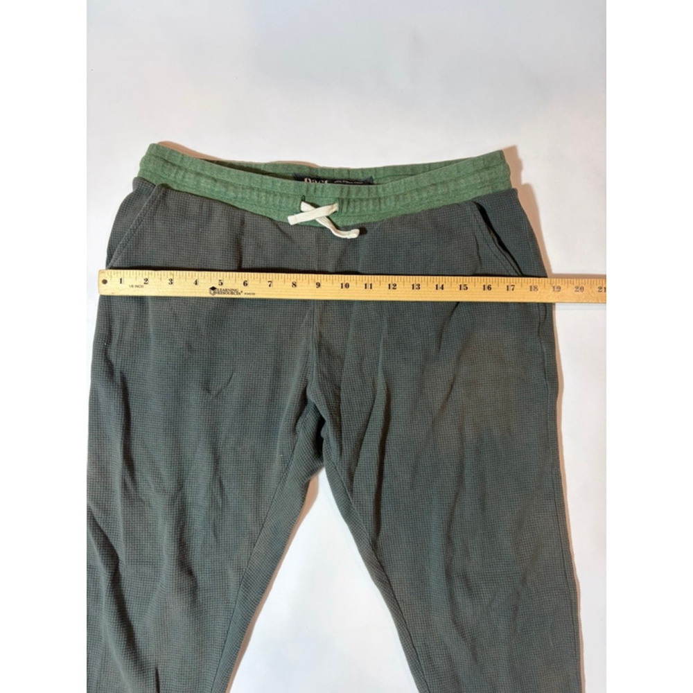 Pact Waffle Jogger Pants Mens M Organic Cotton Lounge Green FLAW - Picture 3 of 7